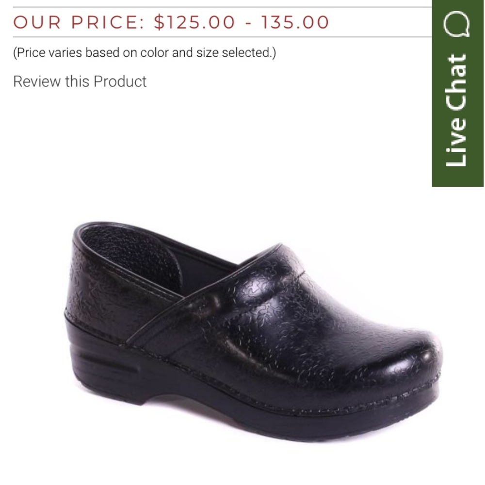Dansko Professional Patent - Black Embossed